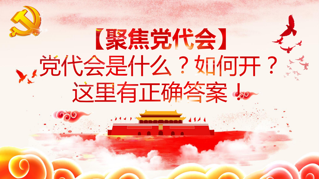 【聚焦黨代會(huì)】黨代會(huì)是什么？如何開(kāi)？這里有正確答案！